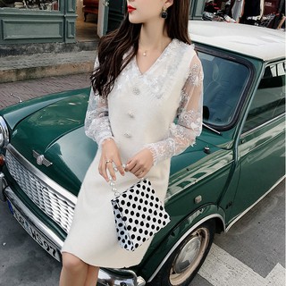 Đầm Len Ren cổ đức