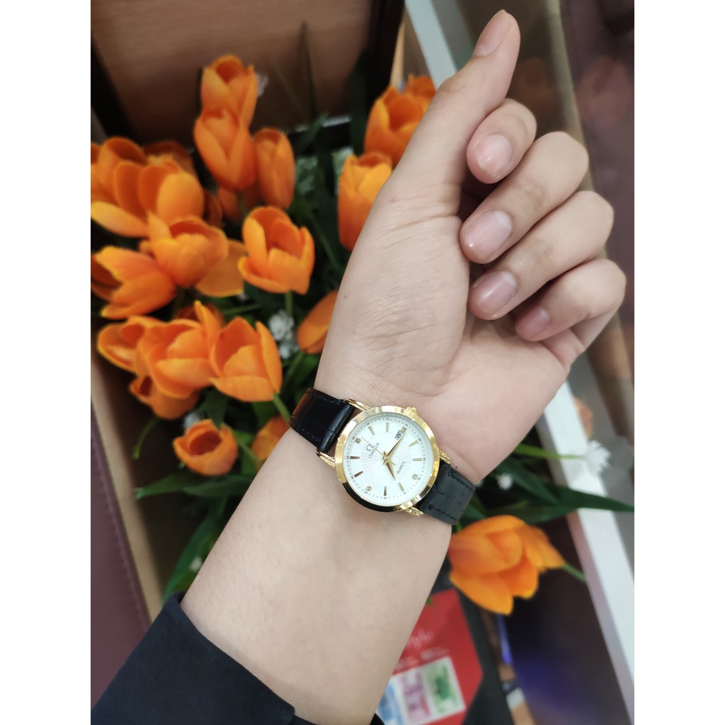 [HOT 2021] [Free Sip] [Siêu Phẩm] Đồng hồ Omega Nam nữ dây da đính đá tính tế | BigBuy360 - bigbuy360.vn