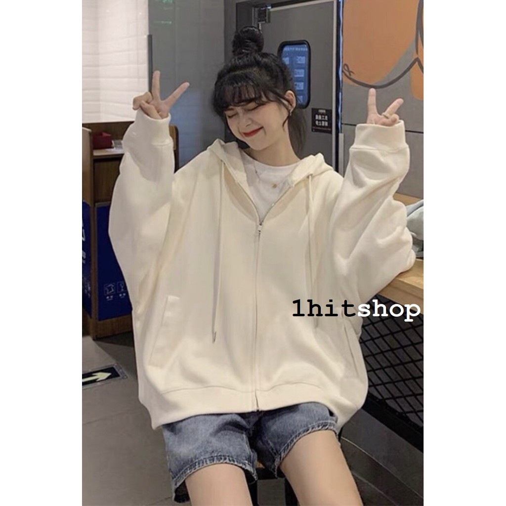 Áo KHOÁC Hoodie TRƠN 3 MÀU Nam Nữ Ulzzang Unisex 1hitshop