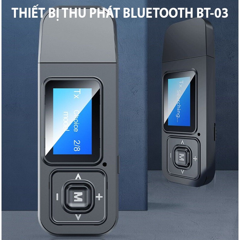 Bộ Thu Phát Không Dây 3 In 1 Bluetooth 5.0 Màn Hình LCD BT-03 - Bluetooth BT-03