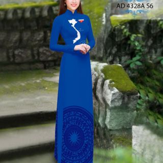 Vải áo dài in 3D cả bộ tằm