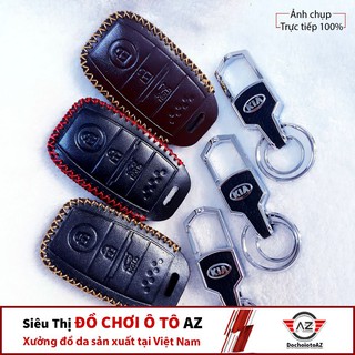 Bao Da Bọc Chìa Khóa Xe Ô Tô Kia 3 Nút Thông Minh K3, Cerato Bản Cũ, Sorento, Sportage
