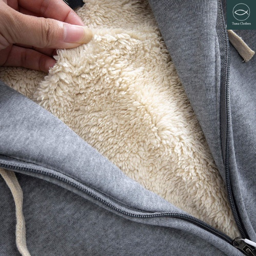 Áo khoác nỉ nam nữ  - Áo nỉ lót lông cừu có khóa - Áo nỉ dày mẫu mới - Thương hiệu TuNa Clothes - Mã K1 | BigBuy360 - bigbuy360.vn