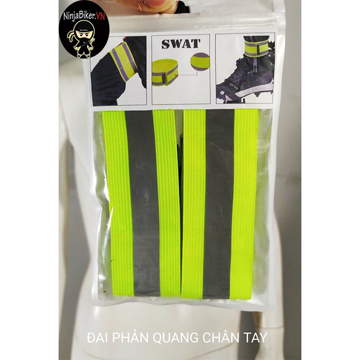 Đai phản quang chân tay thun đàn hồi cao cấp (1 cặp)