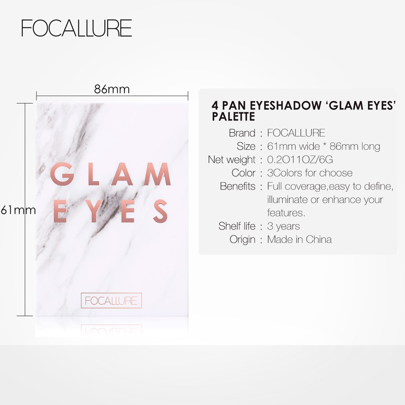 Bảng phấn mắt FOCALLURE 4 màu mới