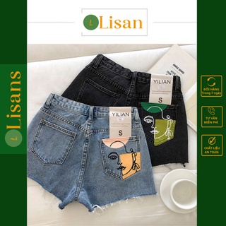 Quần đùi nữ jean rách lưng cao rẻ QSJ002