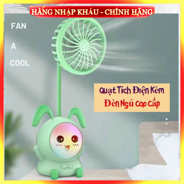 [Hottrend - Loại 1] Đèn Ngủ Kèm Quạt Tích Điện Kèm USB Để Bàn Đổi Màu Gió Mạnh - Quạt Cầm Tay Mini Quà Tặng Tiện Ích | BigBuy360 - bigbuy360.vn