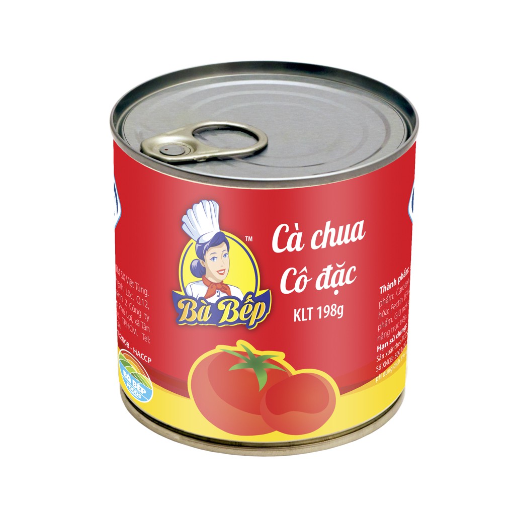 4 HỘP Cà chua cô đặc Bà Bếp 198 gram