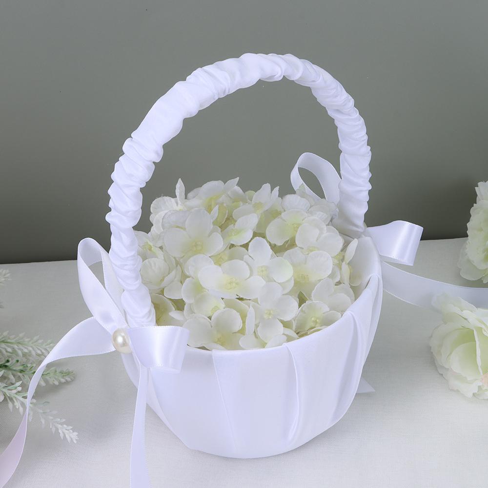 Giỏ Hoa Cưới Phong Cách Châu Âu Sang Trọng|Dây Buộc Tóc Phối Ren Xinh Xắn Thời Trang