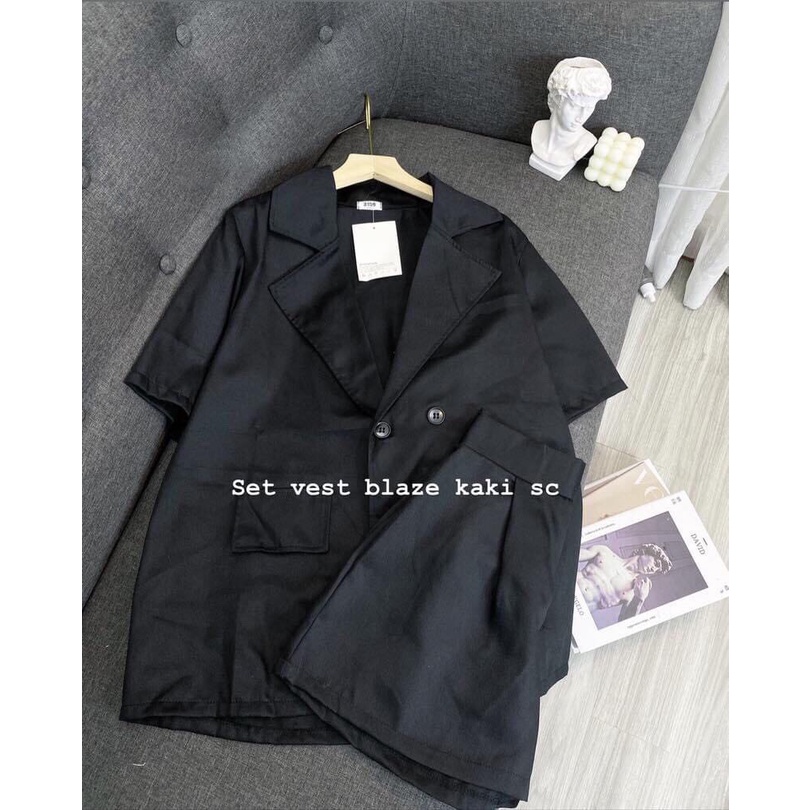 Bộ Vest Kaki Gồm Áo Blazer Kèm Quần Kaki Nhiều Màu Bộ Vest Hàn Quốc Xinh Đẹp Genze.Official 1126 | BigBuy360 - bigbuy360.vn