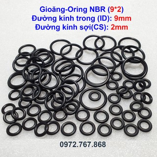 Gioăng cao su NBR 9*2mm (100 cái)