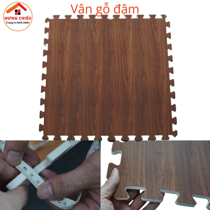 Thảm xốp vân gỗ lót sàn cho bé ghép miếng chống trơn trượt Tường Lâm 60x60cm hàng đẹp ( 1 tấm )