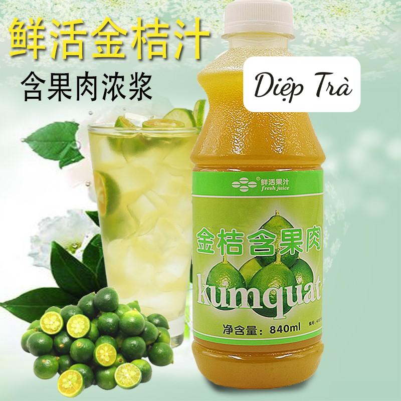 Nước ép quất tắc (siro kumquat) Fresh Juice 840ml (Làm trà tắc xí muội, trà chanh leo kumquat, trà quất mật ong...)