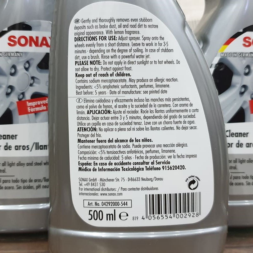 Rửa Mâm Vành Sonax Wheel Cleaner 500ml