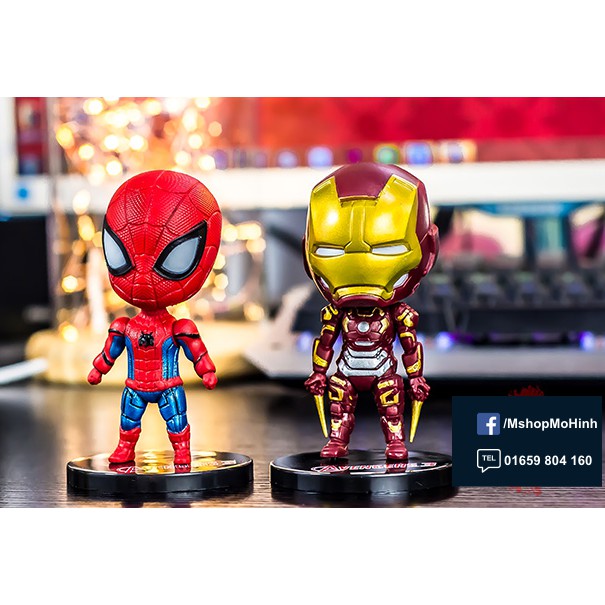 Đồ chơi 6 mô hình Marvel cosbaby (chibi) - Ironman, captain, spider man, batman, thor