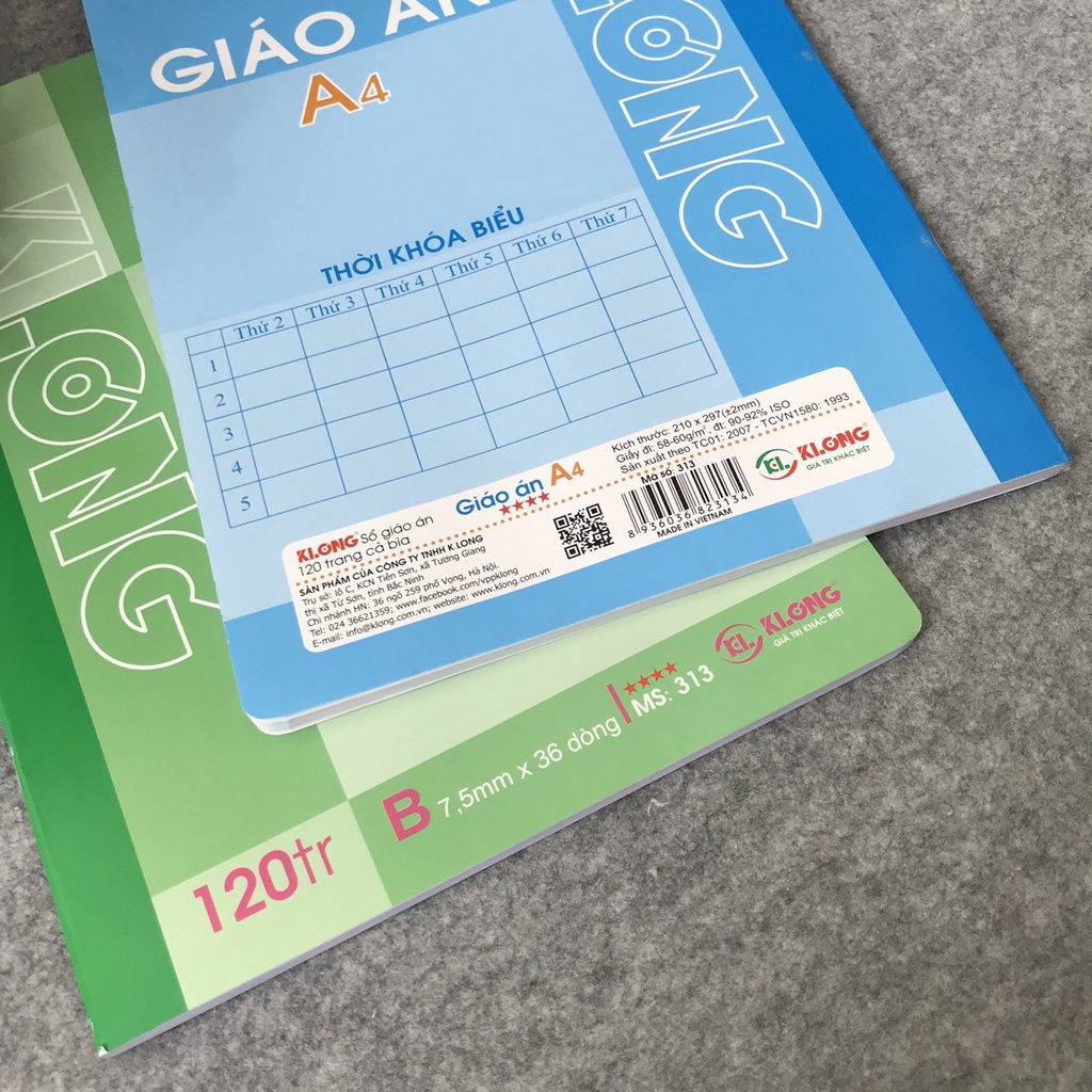 Sổ giáo án kẻ ngang 120 trang A4 Klong 313 / Sổ kẻ ngang kích thước  mm
