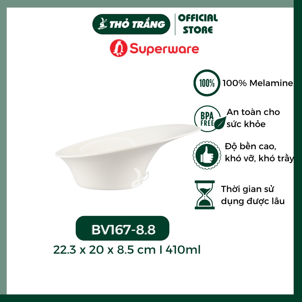 Tô nhựa đựng rau giả sứ cao cấp- Porceline