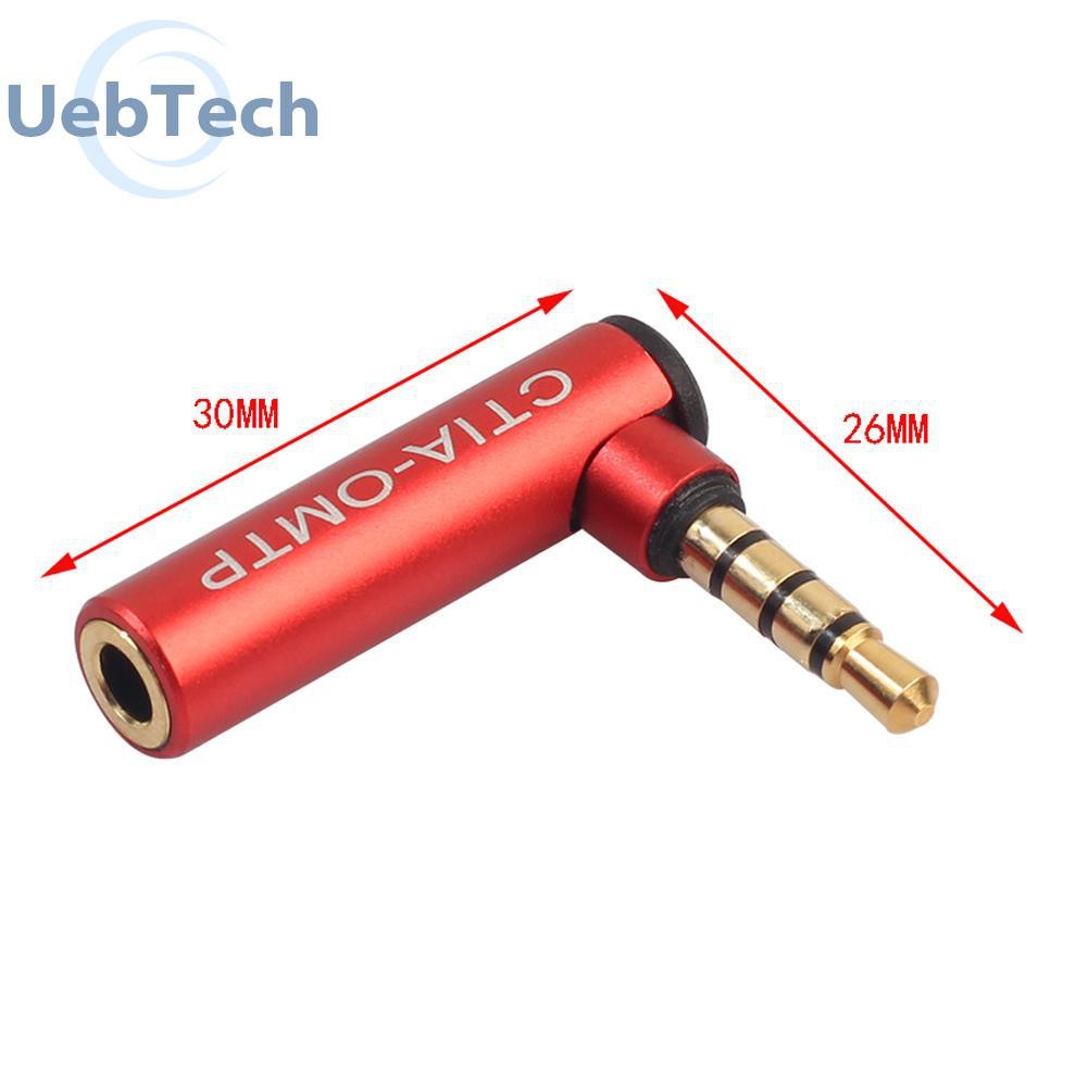 Đầu Chuyển Đổi Cổng 3.5mm Omtp Sang Ctia 90 Độ