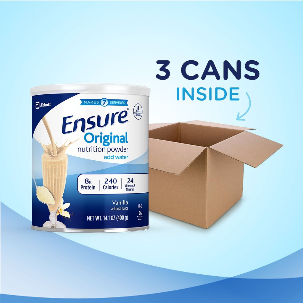 Ensure Original Nutrition Powder sữa bột hỗ trợ cải thiện sức khỏe, Hộp 400g