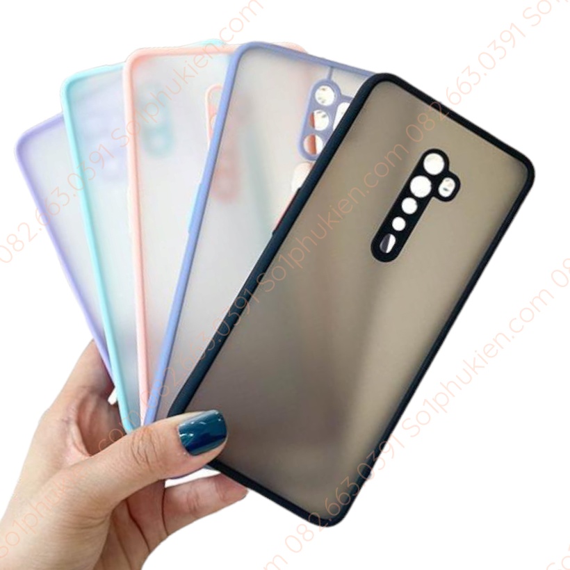 Ốp lưng Oppo A15 A52 A53 A54  A94 A91 A31chất liệu nhám viền màu , bảo vệ camera