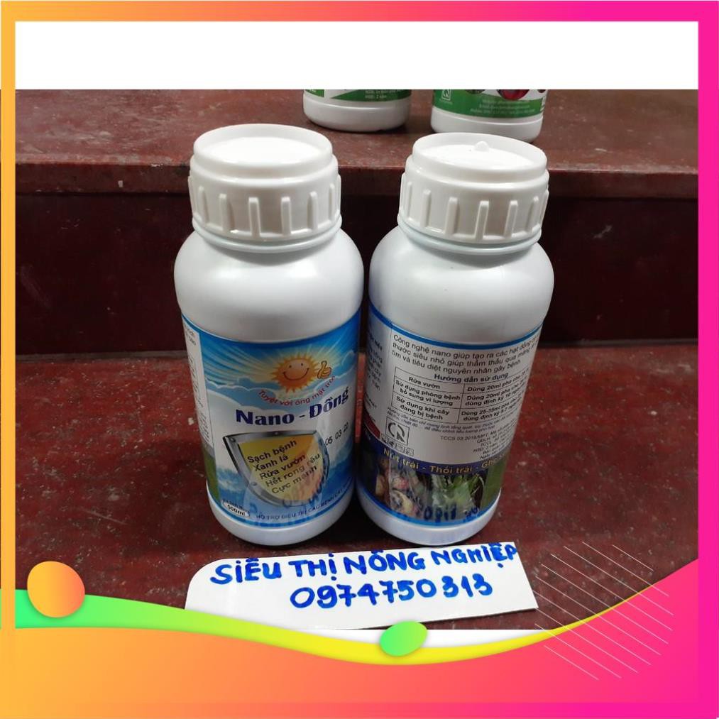 Nano đồng- chế phẩm sinh học trừ bệnh hại chai 500ml