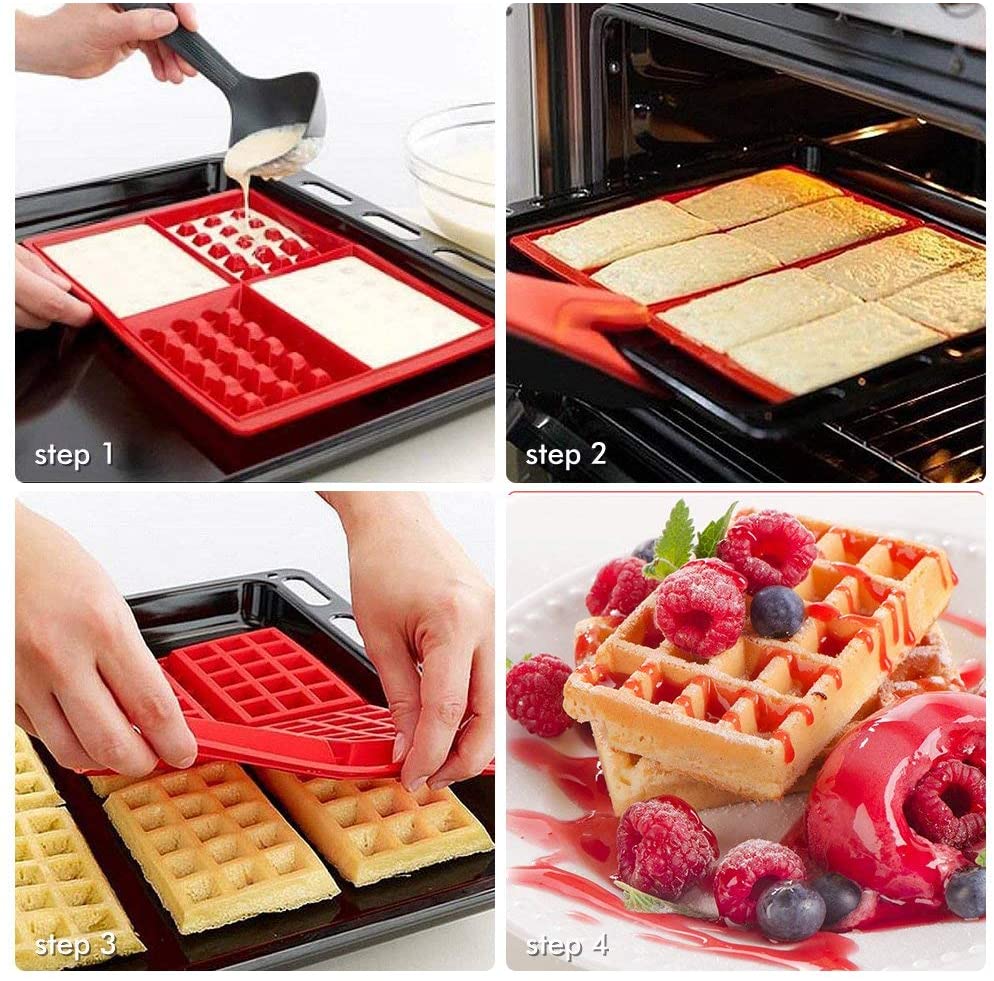 Khuôn Nướng Bánh Waffle ANAEAT Không Dính Chất Liệu Silicon