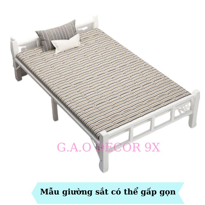 Giường Gấp Có Nệm 1m9 Khung Sắt Chắc Chắn,Giường Xếp Gọn Thông Minh Ngủ Trưa Văn Phòng GUT006