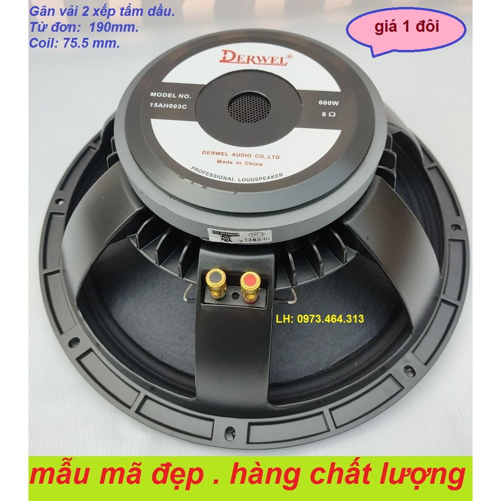 CỦ LOA 4 TẤC DERWEL CHÍNH HÃNG TỪ 190 COIL 76 - GIÁ 1 ĐÔI