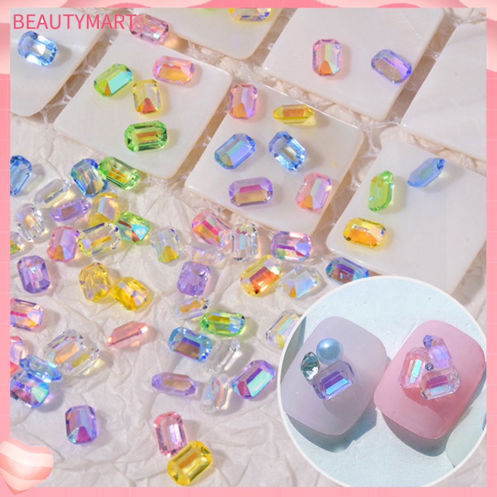 Bộ 100 Phụ Kiện Đá 3D Trang Trí Móng Tay Sau Lưng