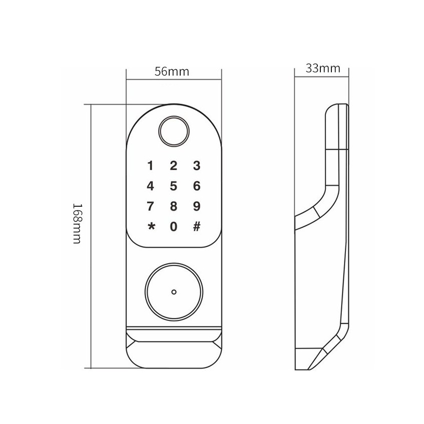 Khoá Cửa Điện Tử Thông Minh dành cho căn hộ nhiều chức năng mở khóa Fingerprint Lock App - HanruiOffical