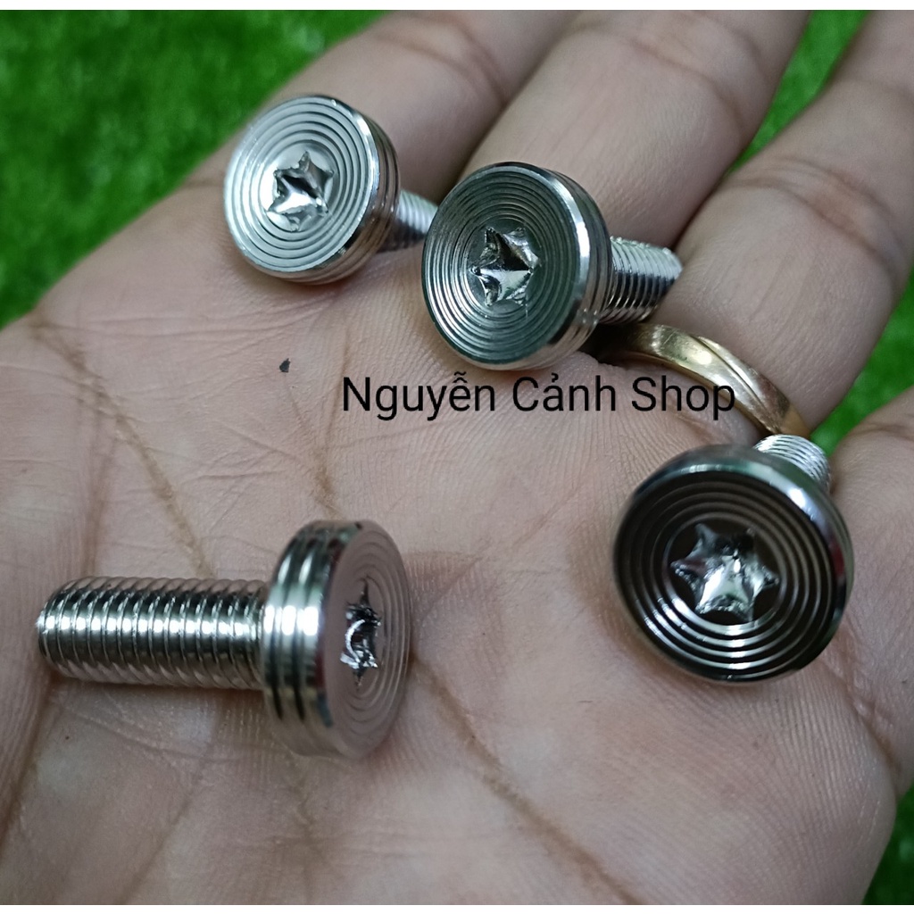 4 ốc inox 8x25 salaya mẫu xoáy ốc đĩa xe máy