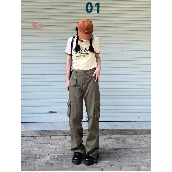 Quần Dài Lưng Cao Dáng Rộng Phong Cách Âu Mỹ Thời Trang Cho Nam Và Nữ