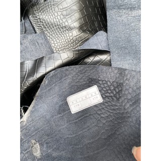 da bò vân cá sấu đen vụn to