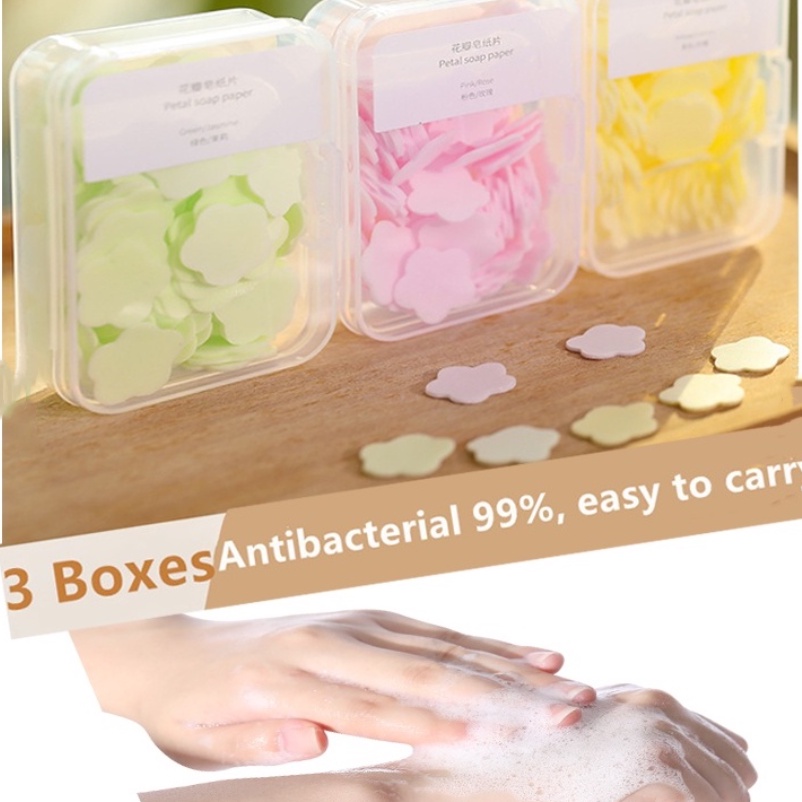 (120 chiếc) Giấy xà phòng vảy dùng một lần để di động, kháng khuẩn. | BigBuy360 - bigbuy360.vn