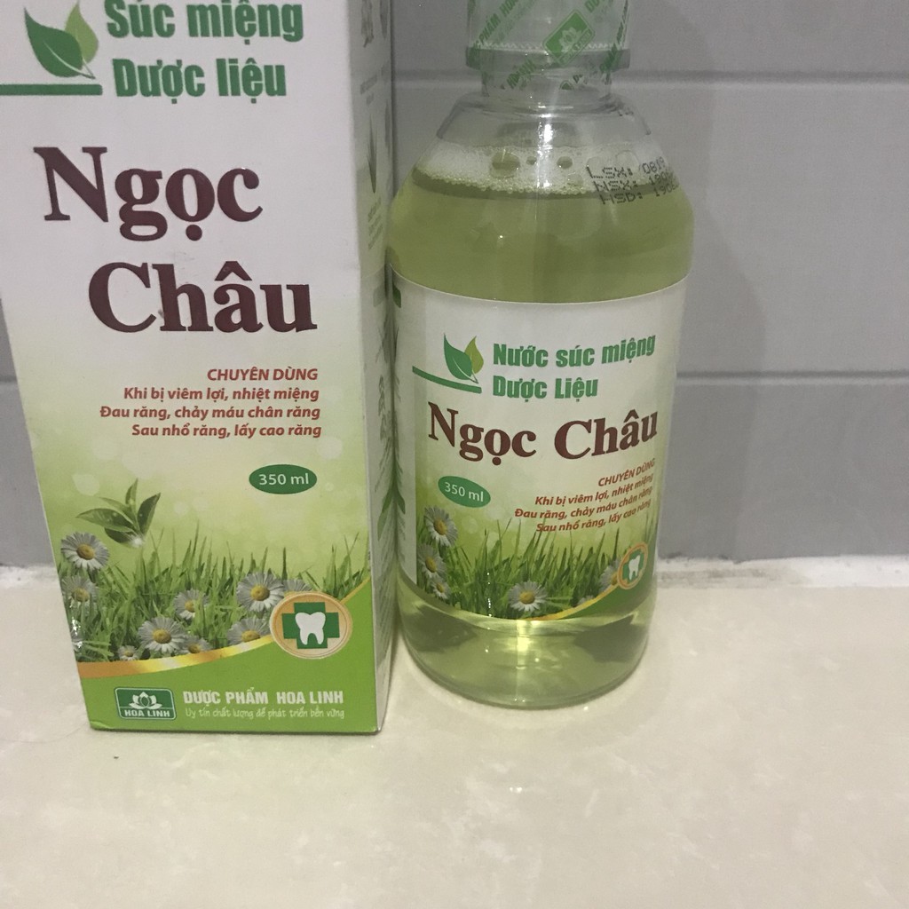 COMBO 2 chai nước súc miệng diệt khuẩn, hơi thơ thơm mát Ngọc Châu 350ml