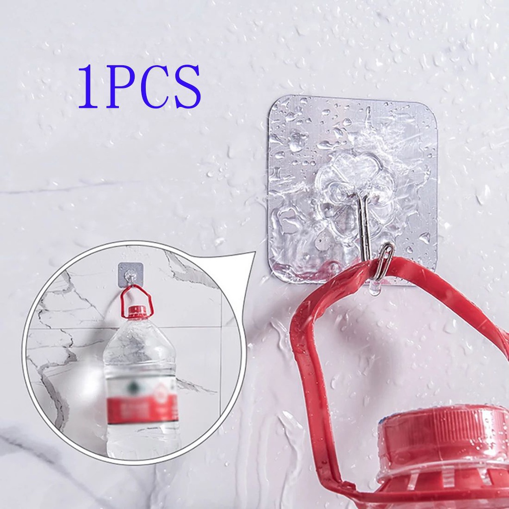 6cm Móc treo đồ tự dính chắc chắn trên tường làm bằng nhựa