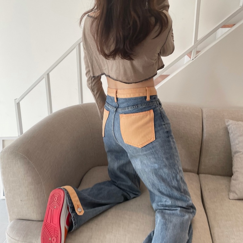 Quần Denim Ống Rộng Thời Trang Mùa Thu Cá Tính