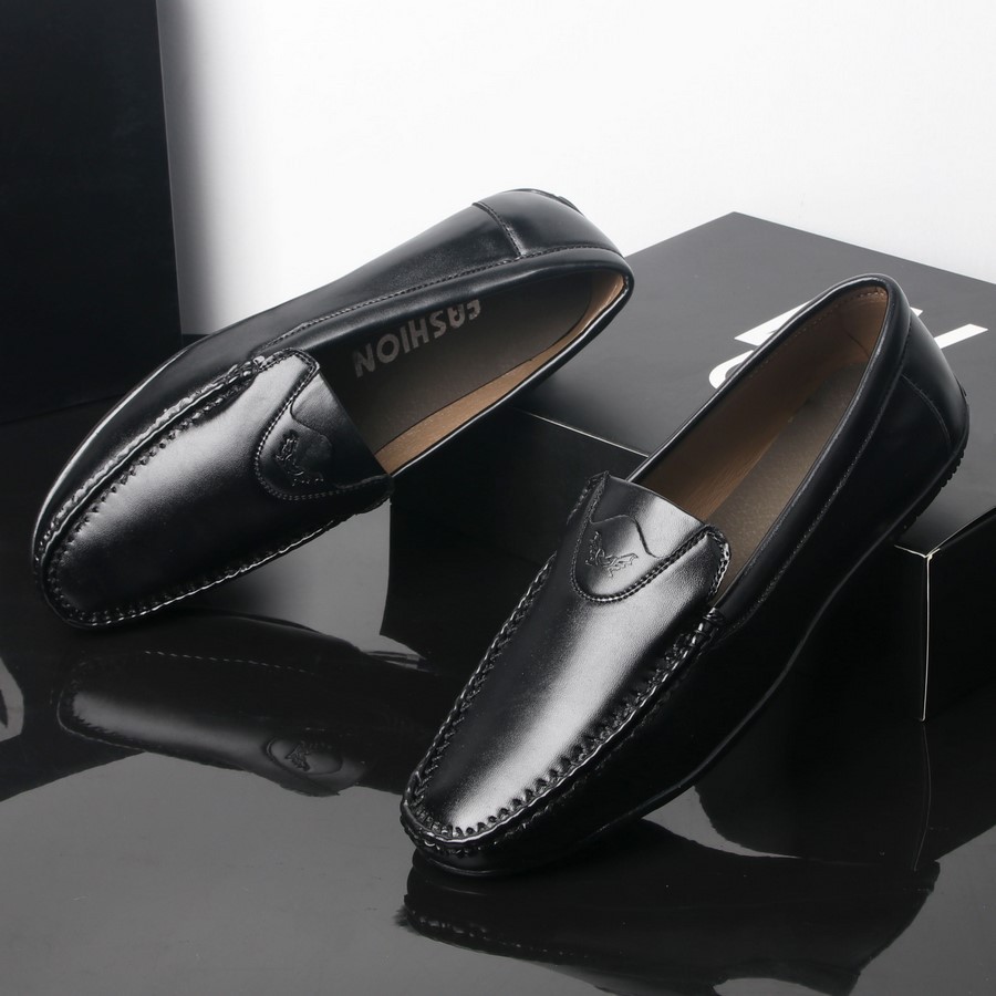 Giày lười nam đen đế cao su siêu bền GN314 Gấu Nâu | BigBuy360 - bigbuy360.vn