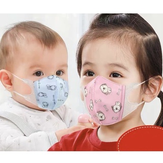 Khẩu trang 3D cho bé họa tiết dễ thương cao cấp dưới 5 tuổi, khẩu trang y tế cho trẻ em - LARVA KID