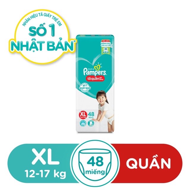 Bỉm/Tã quần Pampers giữ dáng mới gói đại size M60 - L54 - XL48 - XXL44