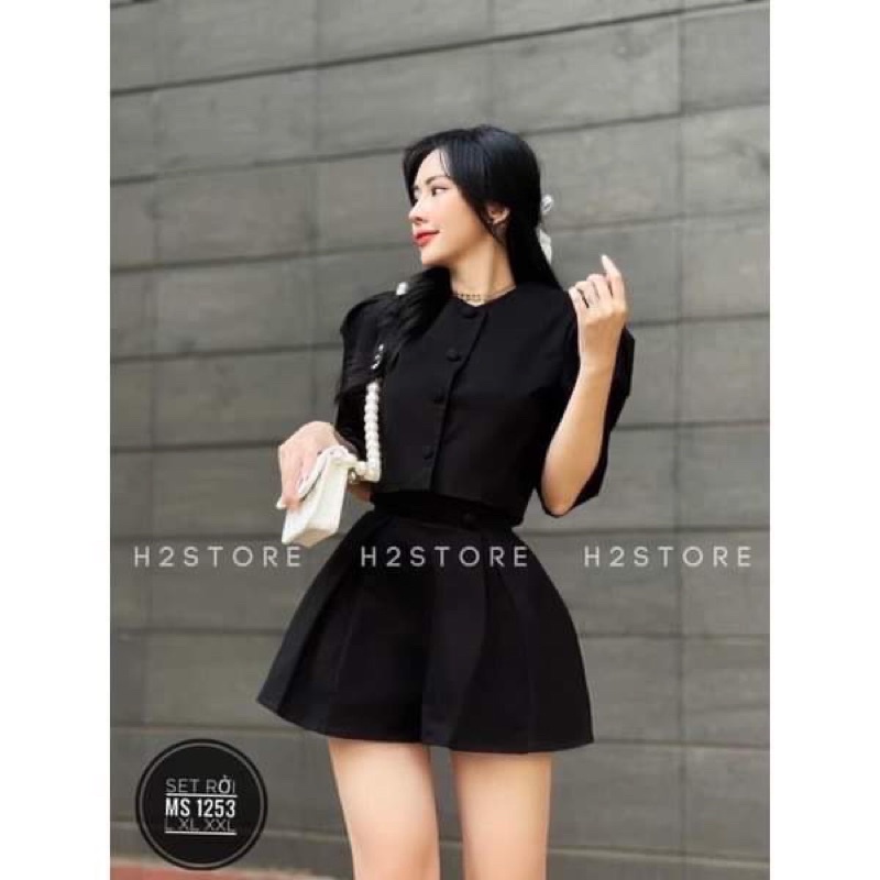 Sét bộ siêu xinh quần xếp ly bigsize 65-90ký (SR316)
