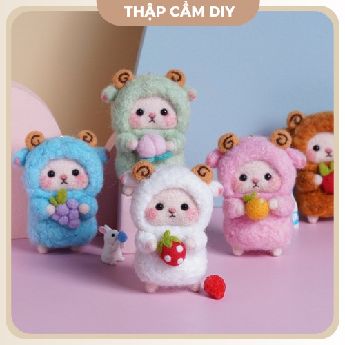 Len Chọc Handmade, Bộ Kit Len Chọc Cừu Bé Cưng