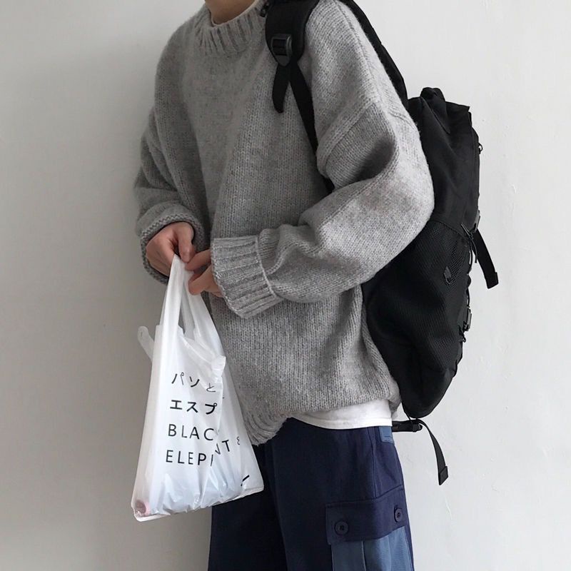 Áo Khoác Len Dáng Rộng Phong Cách Hàn Quốc Thời Trang Mùa Đông Dành Cho Nam