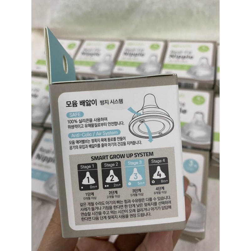 Núm ti thay thế bình sữa Moyuum nội địa Hàn Quốc, thay thế được bình Pigeon, ubmom, tovi, gros