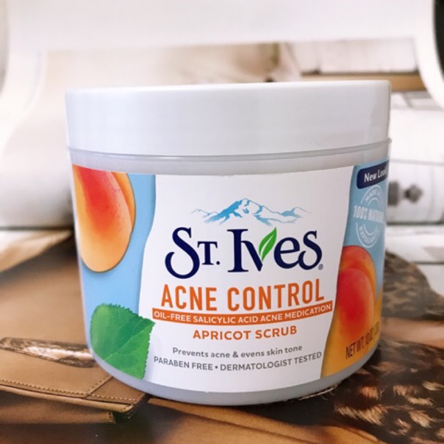 Tẩy tế bào chết toàn thân St.Ives Blemish Control Apricot Scrub 283g