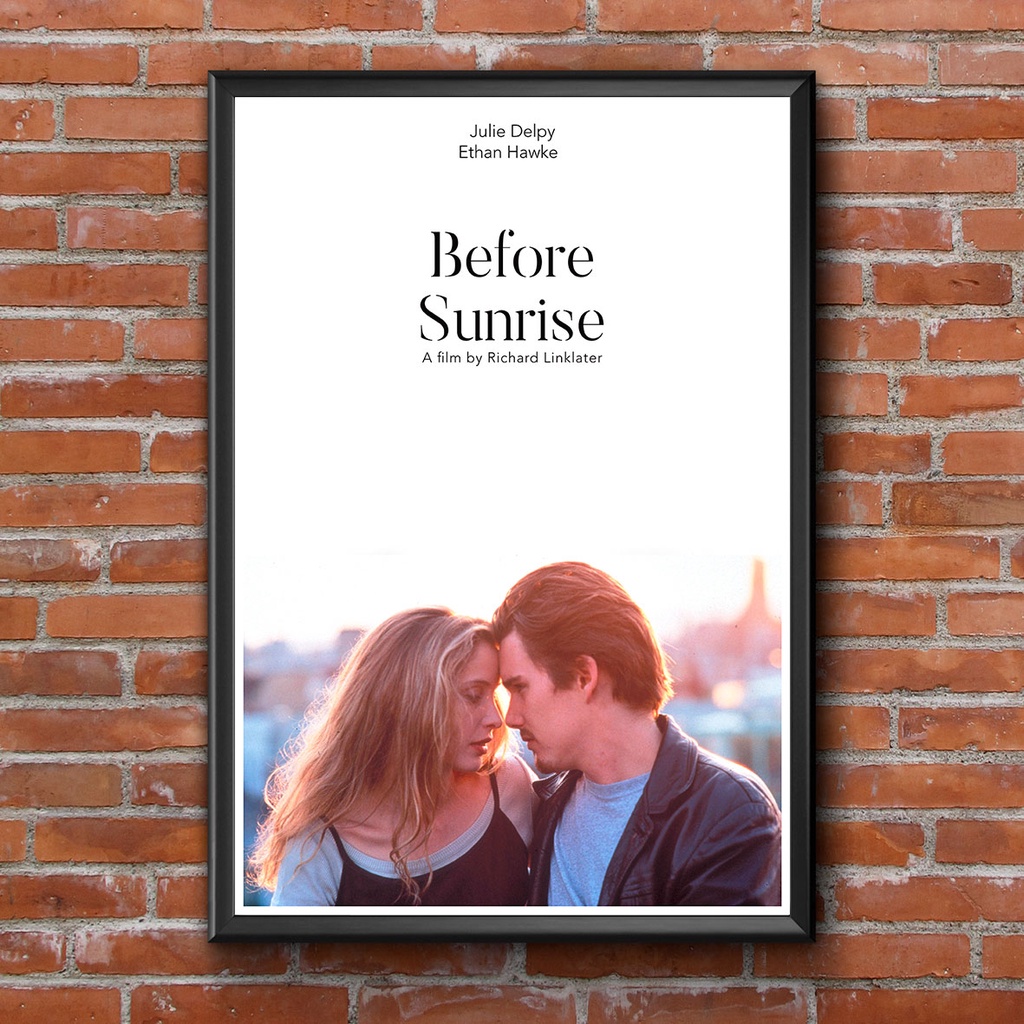 Poster Before Trilogy: Before Sunrise - Before Sunset - Poster Before Midnight, Ethan Hawke & Julie 