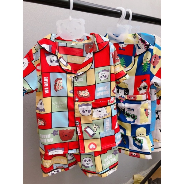 Pijama cho bé Thô lụa mịn đẹp họa tiết sắc nét chất liệu hút mồ hôi size 1-7 tuổi 6-30kg nhiều mẫu in