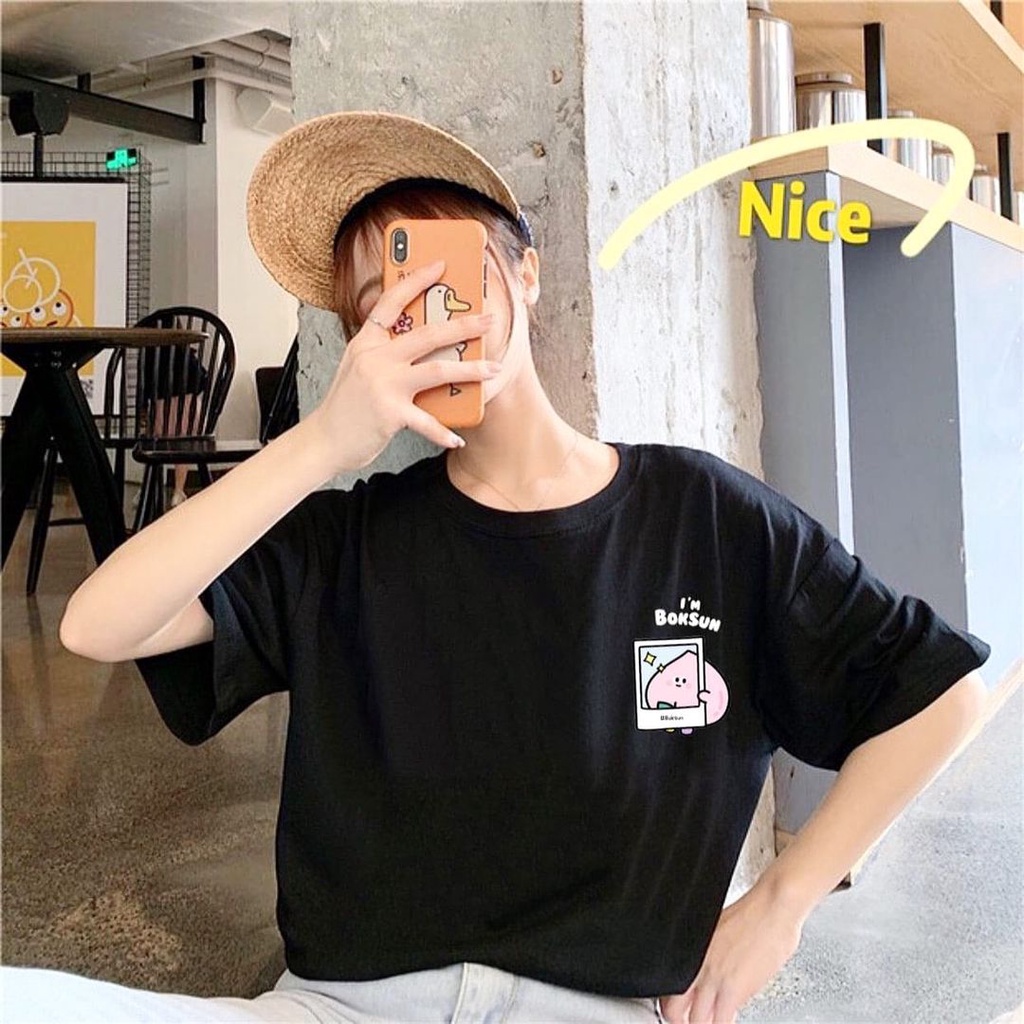 Áo thun tay lỡ Bonsun chất cotton CoolZ phông Unisex nam nữ Cotton oversize form rộng phong cách