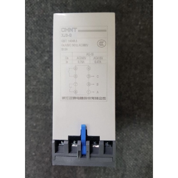 [RELAY/RƠ-LE] (Hàng mới SX 2021) Rơ le bảo vệ pha chống mất pha, chống đảo pha Chint XJ3-G 380V
