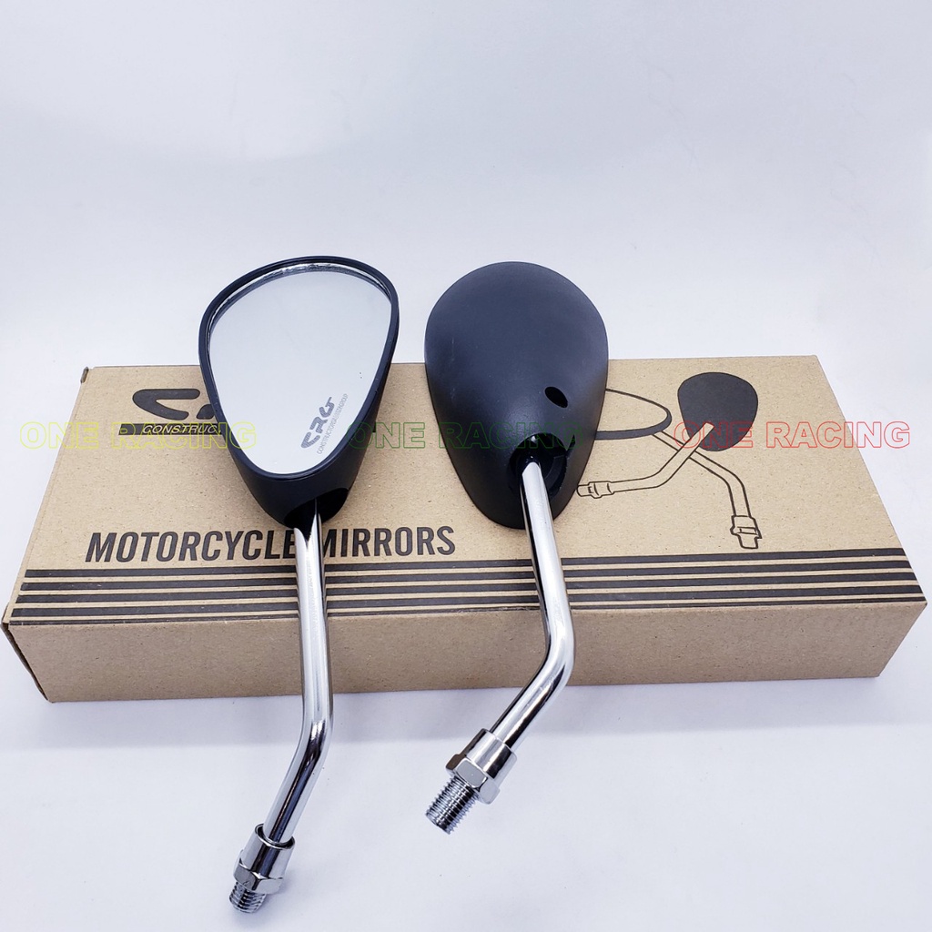 Cặp Kính chiếu hậu CRG kiểu giọt nước Chân Inox, Gương chiếu hậu xe máy cao cấp